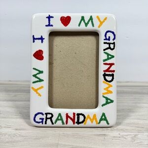 Vintage I Love My Grandma picture frame  5.5 x 4 ceramic/ resin 90’s